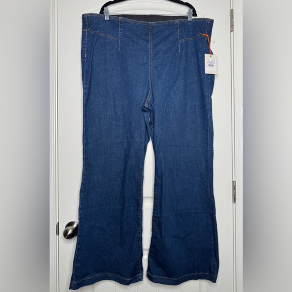 NWT Knox Rose Women's Wide Leg Blue Jeans - Picture 1 of 4